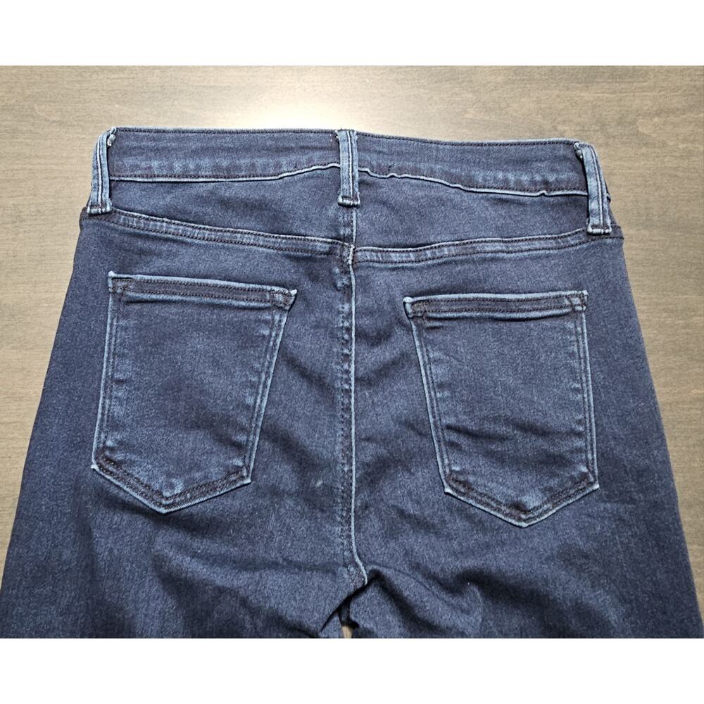 Women's Size 28 Just Black Denim Jeans Made In USA Mid Rise Skinny Stretch - Picture 3 of 8